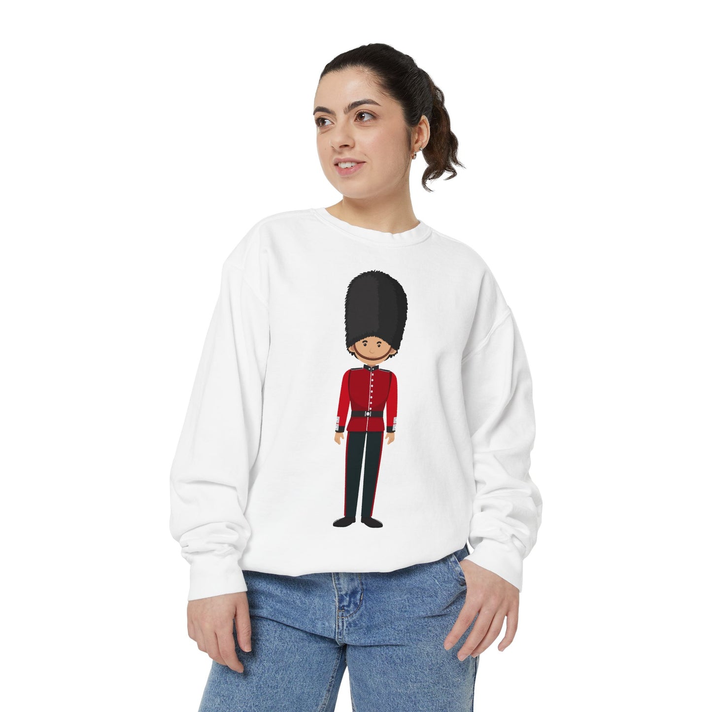 Unisex Garment-Dyed Sweatshirt - Cornwall’s Pride - Red Jacket at the Army Museum