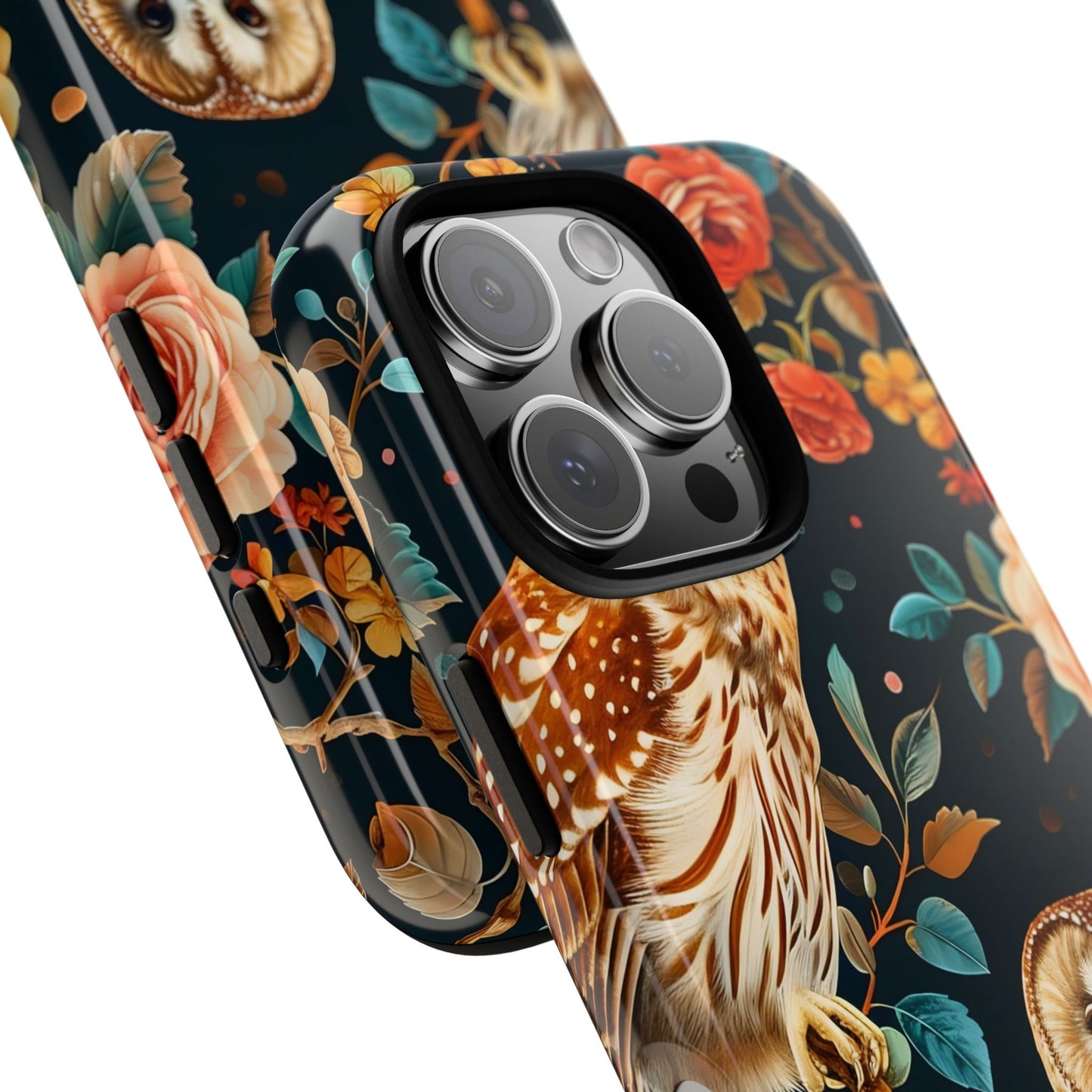 Owl Phone Case with Floral Design, Tough Phone Cover for Nature Lovers, Gift for Bird Enthusiasts, Stylish Protection for Smartphones, [...]