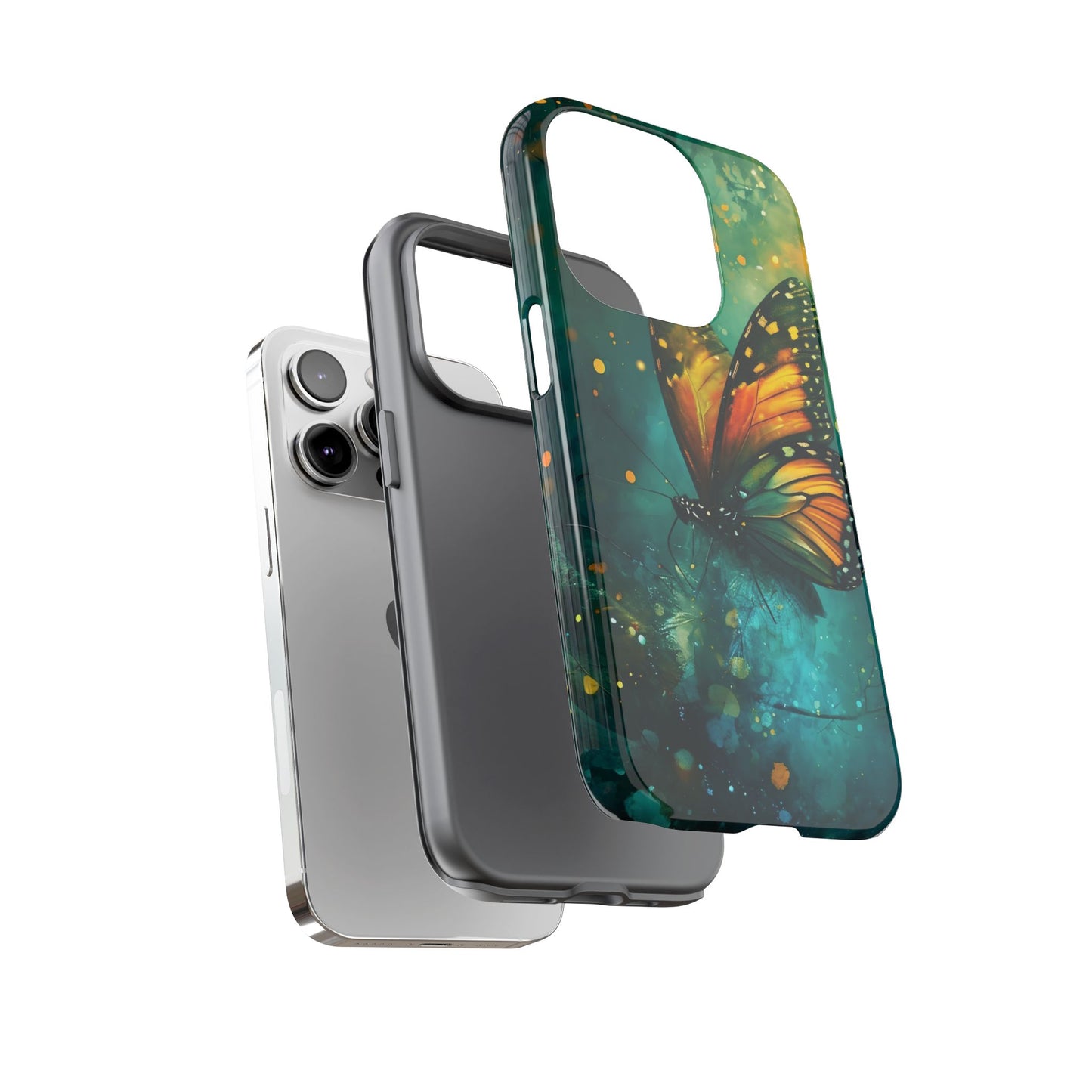 Colorful Butterfly Phone Case, Tough Cases for iPhone and Samsung, Cute Tech Accessories, Nature Lovers Gift, Vibrant Floral Design