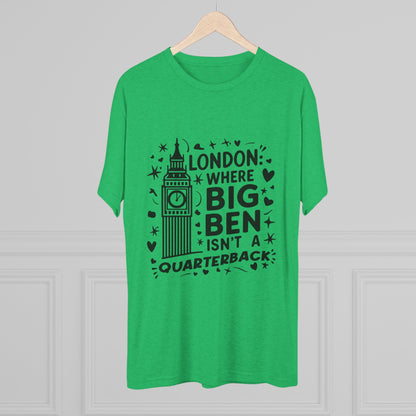 London Big Ben Relaxed Unisex Tri-Blend Crew Tee