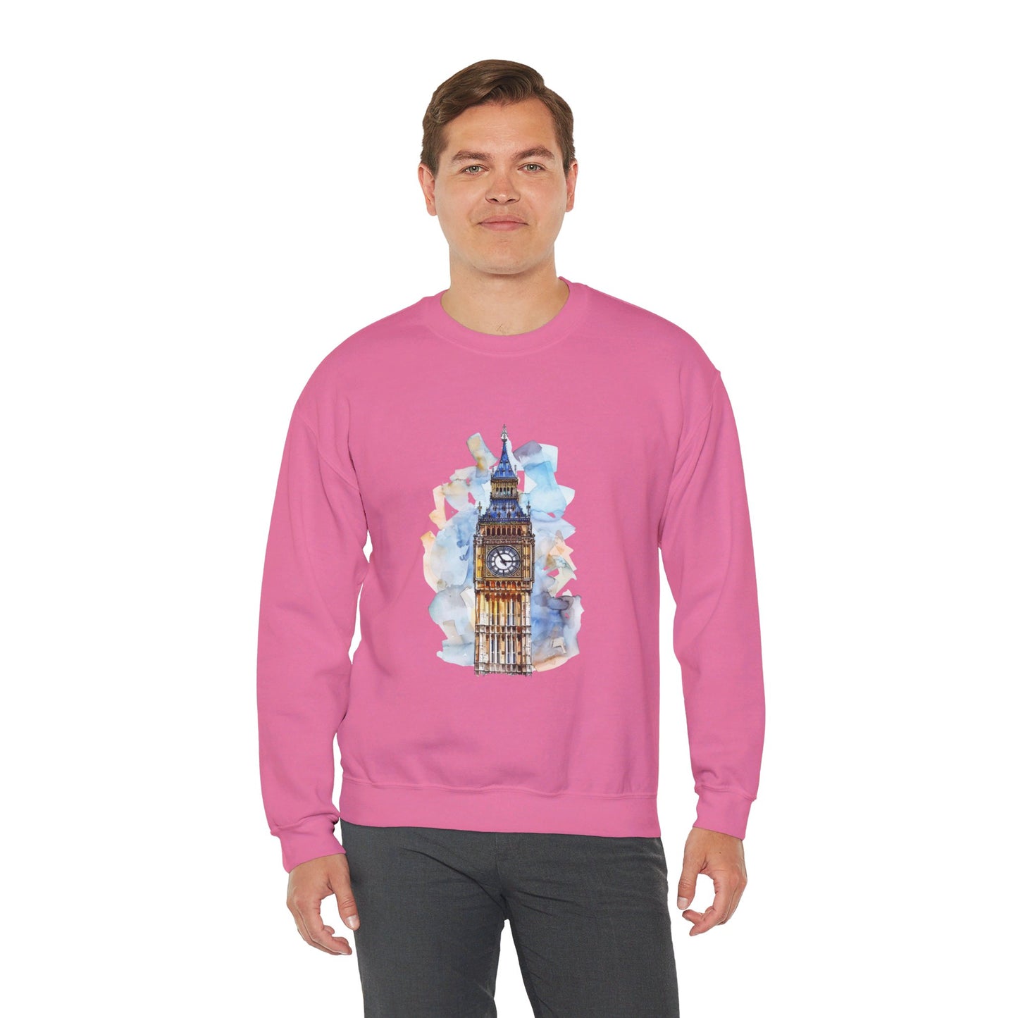 Unisex Heavy Blend™ Crewneck Sweatshirt Elegant - Iconic Big Ben Clock Tower