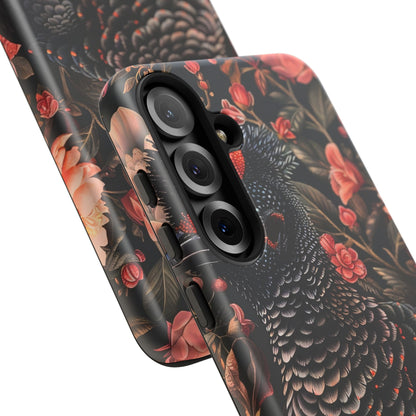 Tough Cases: Floral Design Phone Case, Stylish Protection for Your Phone, Unique Gift for Bird Lovers, Vibrant Floral Art, [...]