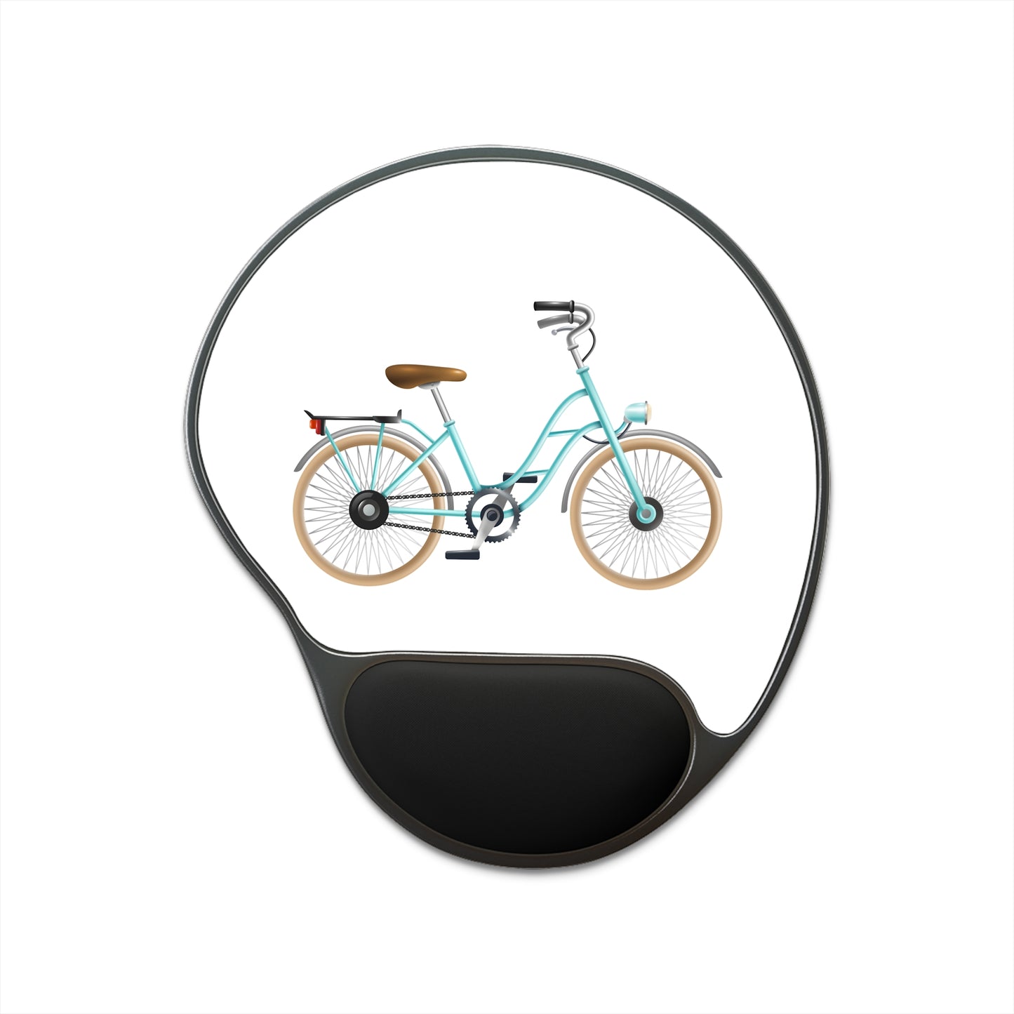 Bicycle Mouse Pad with Wrist Rest, Cute Office Accessory, Ergonomic Mousepad, Gift for Bikers, Desk Decor, Fun Work Supplies