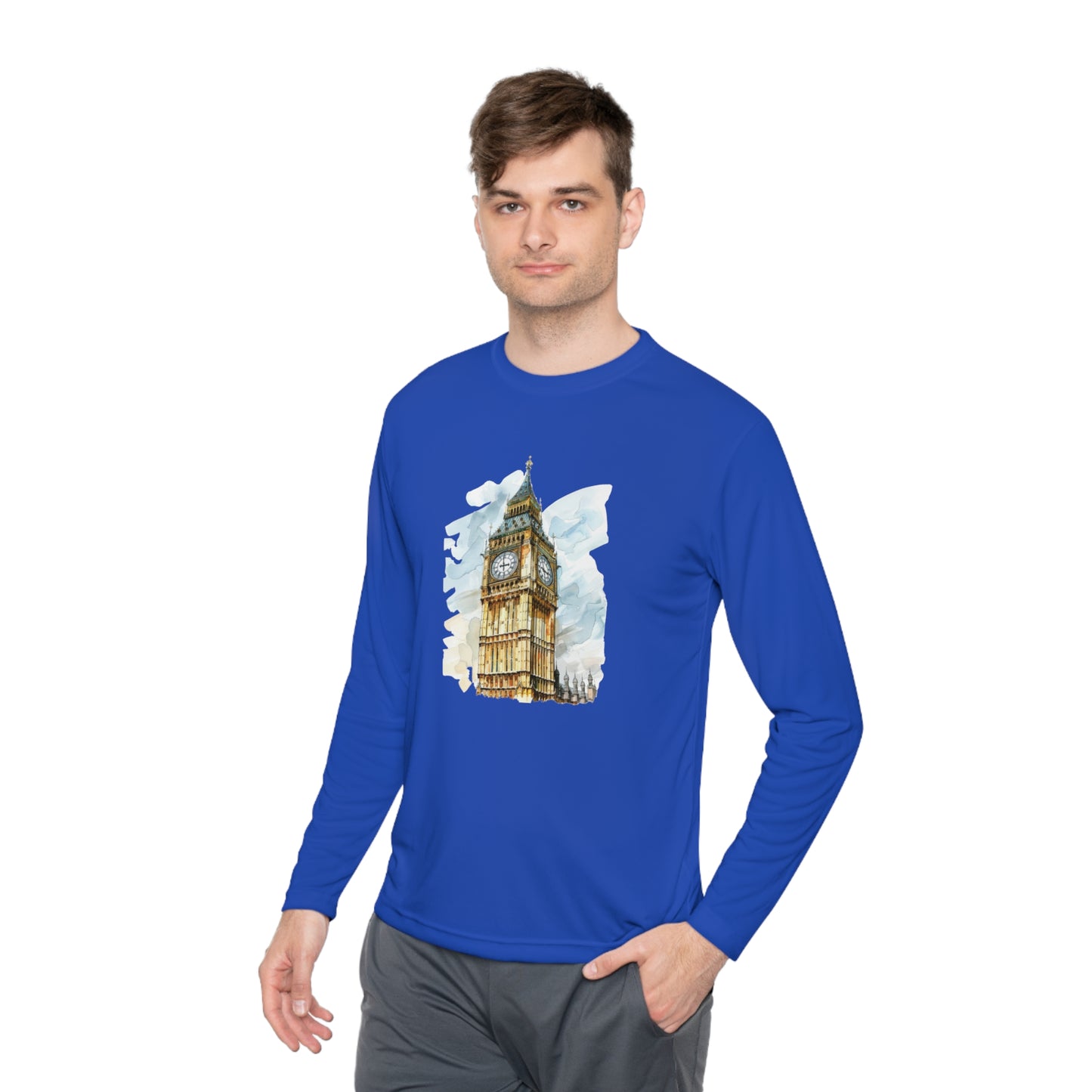 Unisex Lightweight Long Sleeve Tee - Iconic Big Ben Clock Tower