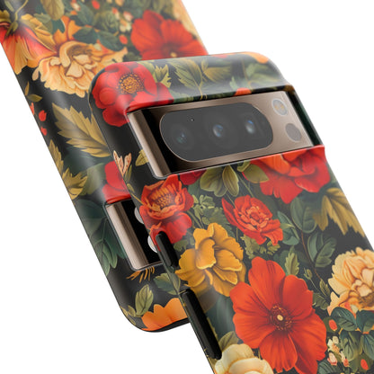 Floral Phone Case, Tough Cases, Decorative Tech Accessories, Gift for Her, Nature Lover Gift, Boho Style Case, Spring Floral Cover
