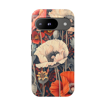 Floral iPhone Case, Tough Phone Cover, Artistic Protection, Flower Design, Unique Gift for Her, Phone Accessory, Trendy Tech