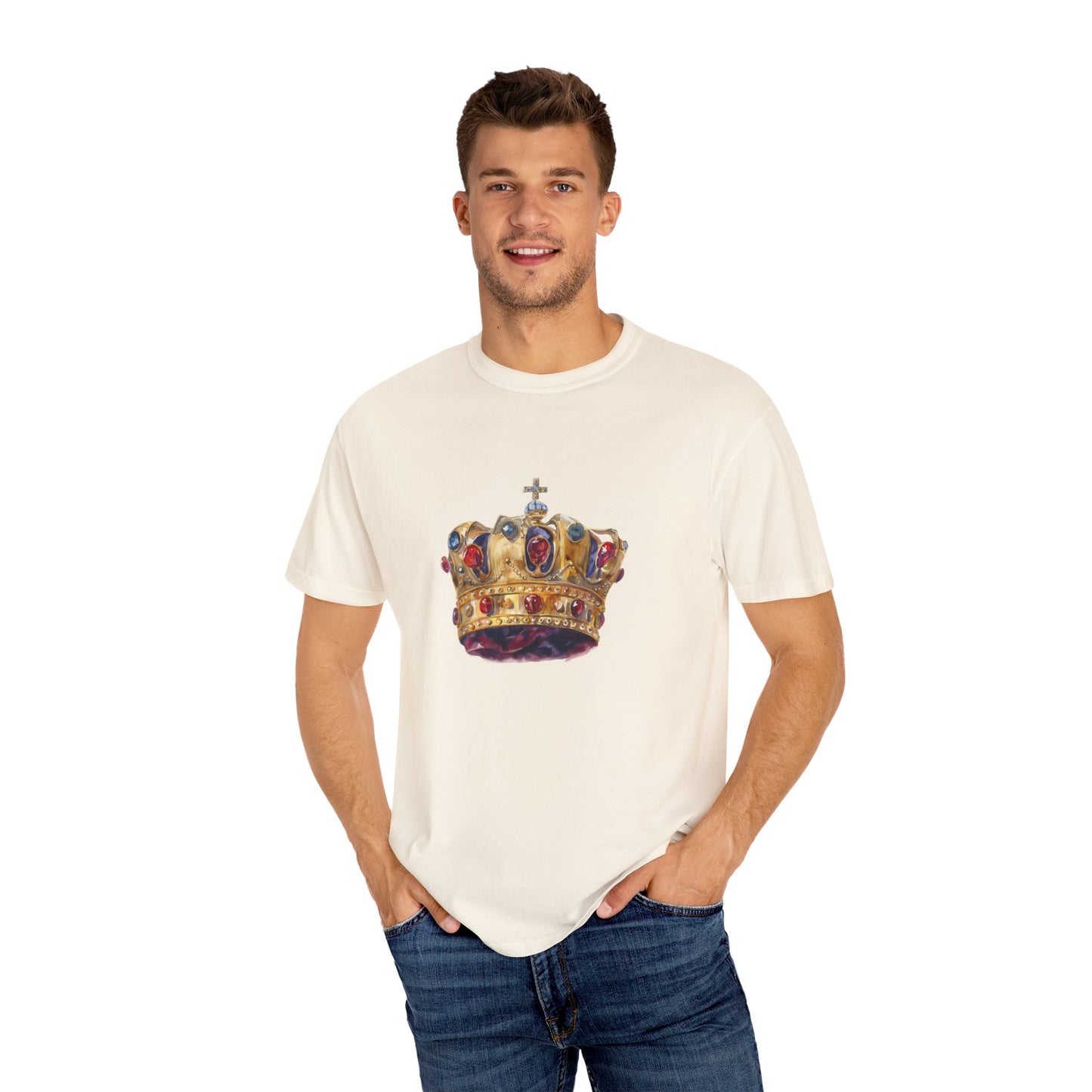 Unisex Garment-Dyed T-shirt - British Royal Crown