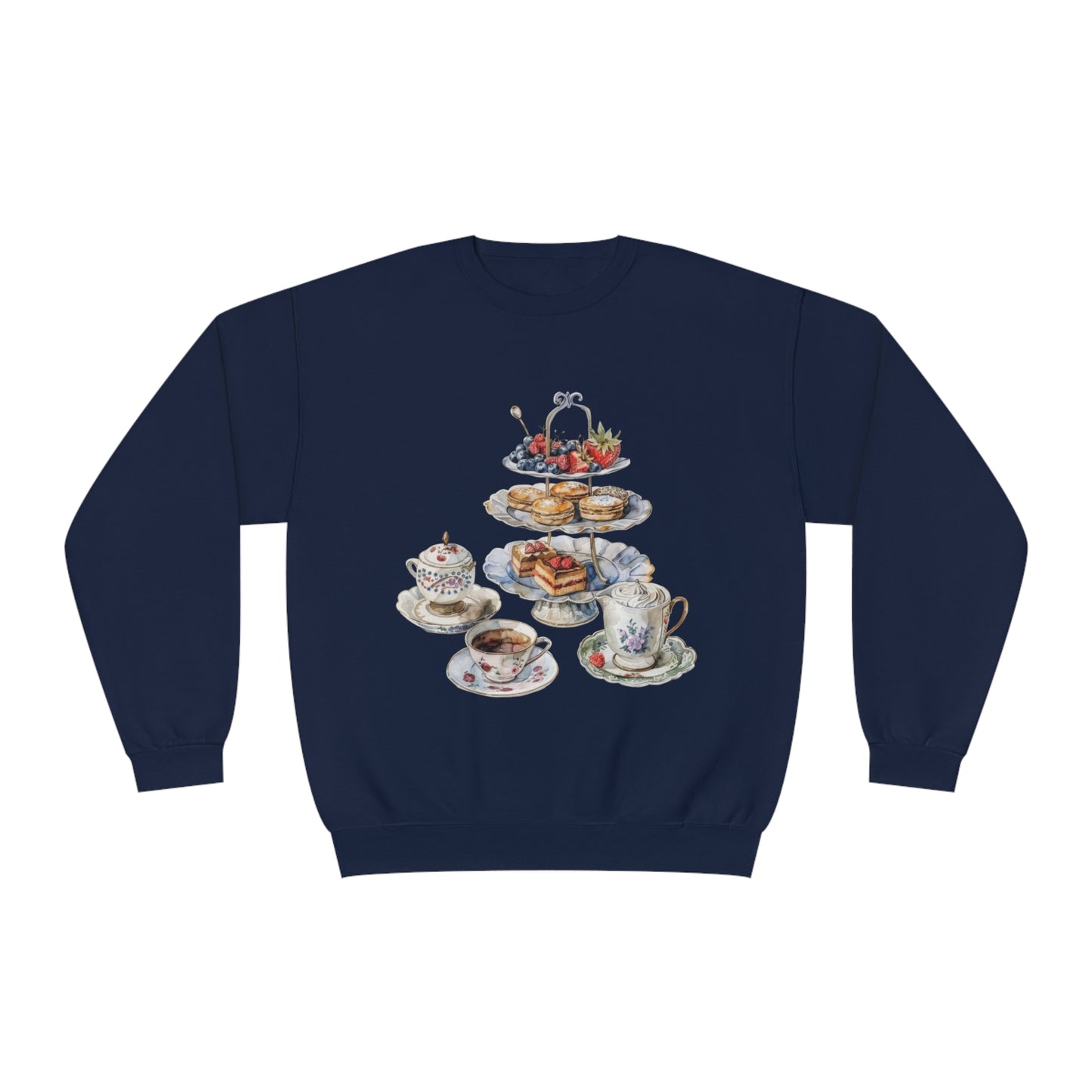 Unisex NuBlend® Crewneck Sweatshirt - British Royal Feast Opulent Dining Fit for Royalty