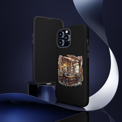 Artistic Phone Case - Cozy Pub Vibe, Trendy Smartphone Accessory, Gift for Friends, Modern Design, Durable Protection