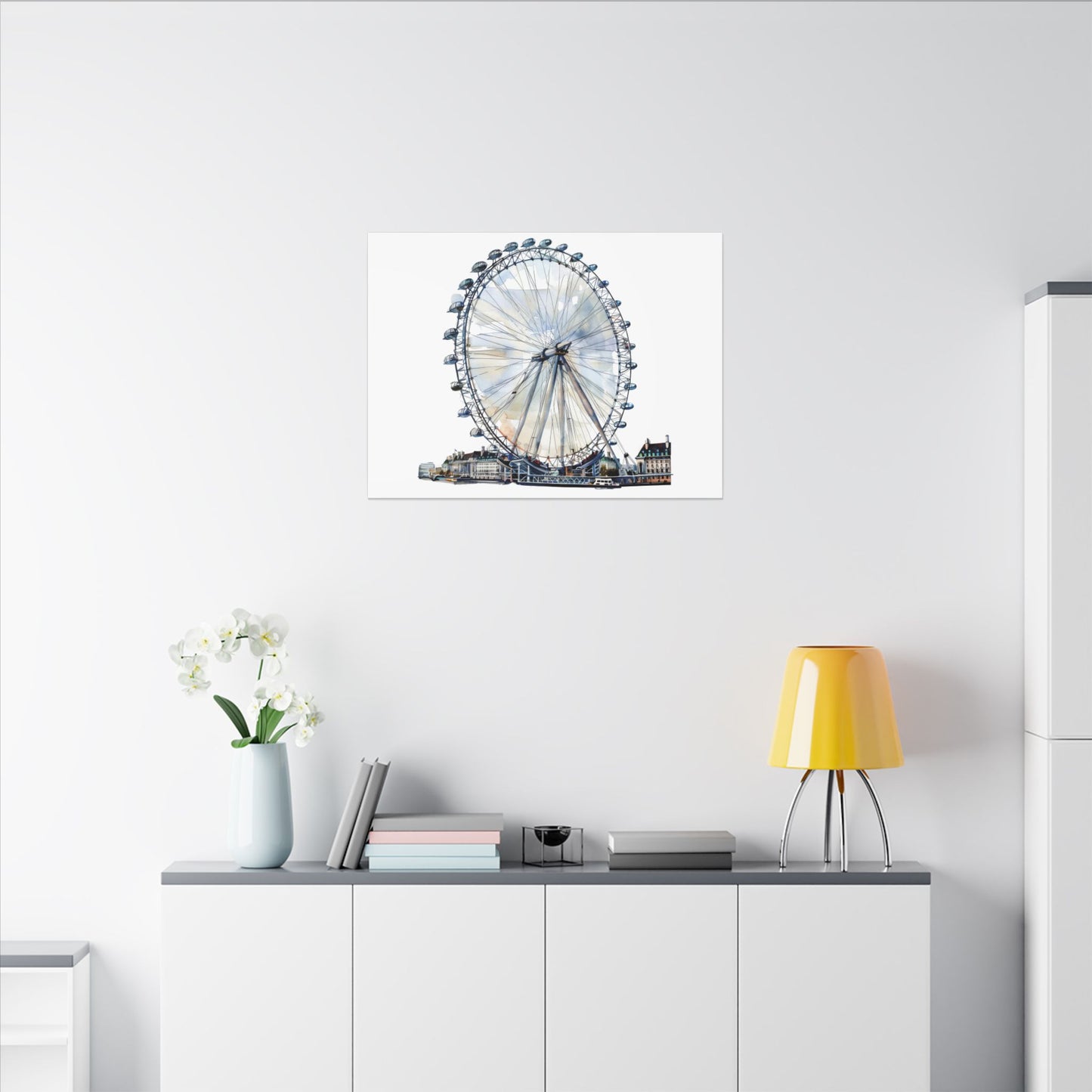 London Eye Canvas Print, Wall Art Decor, Travel Gift, Home Decoration, Unique Art Piece