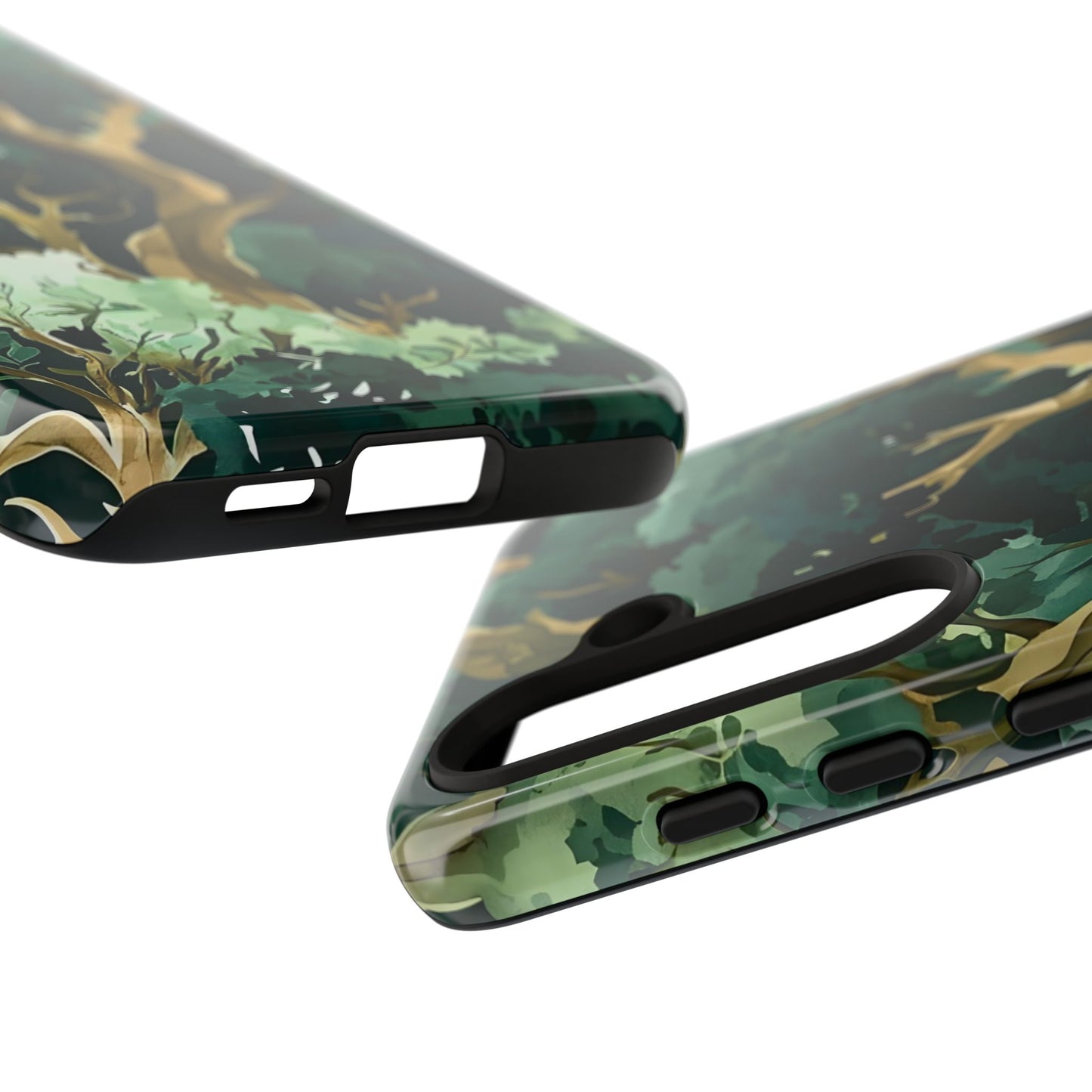 Forest Green Phone Case, Nature-Inspired Tough Cases, Eco-Friendly Gift, Outdoor Lover Accessory, Unique Phone Cover