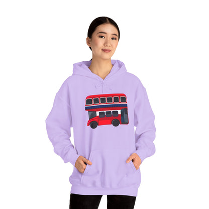 Unisex Heavy Blend™ Hooded Sweatshirt - All Aboard! - The London Double-Decker Bus