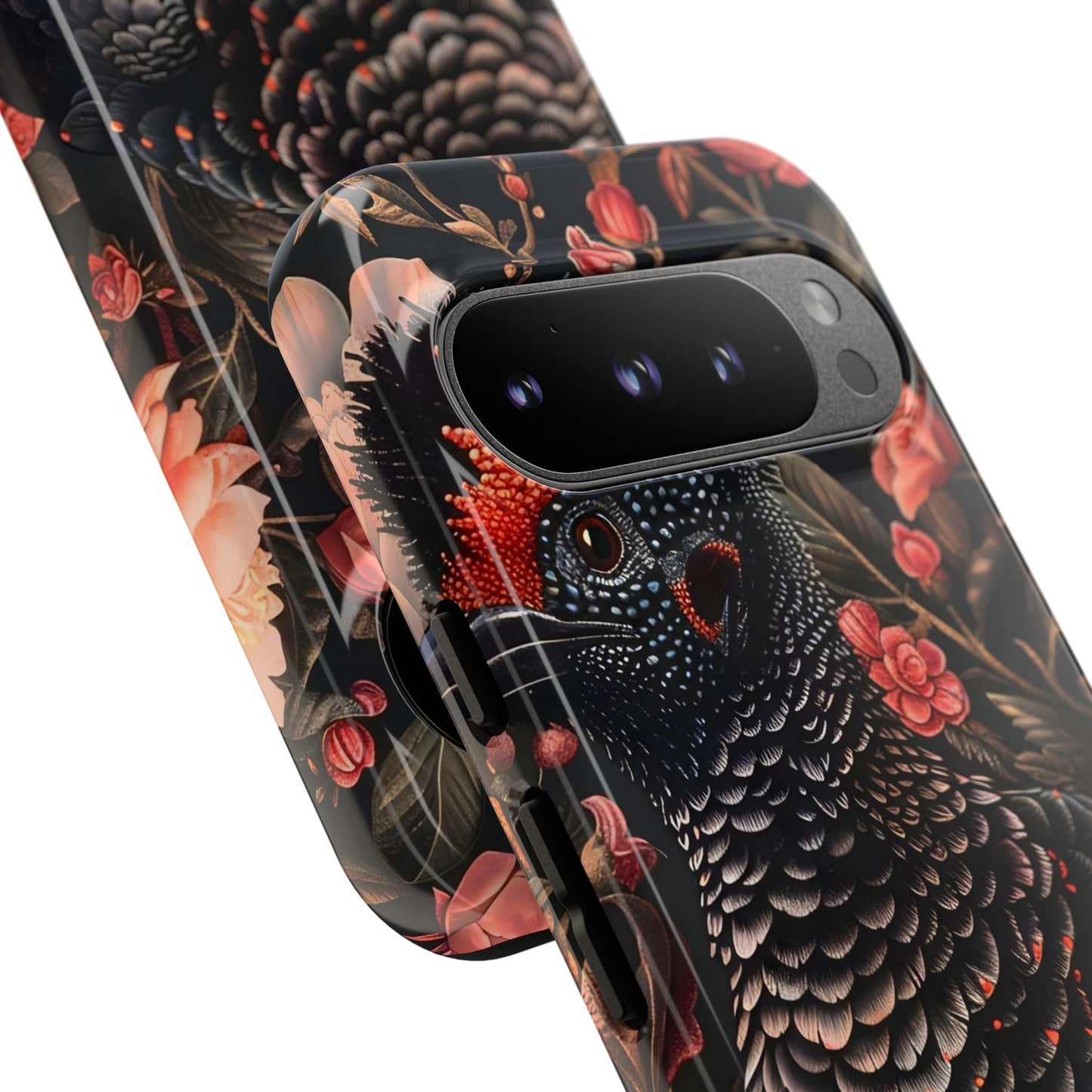Tough Cases: Floral Design Phone Case, Stylish Protection for Your Phone, Unique Gift for Bird Lovers, Vibrant Floral Art, [...]
