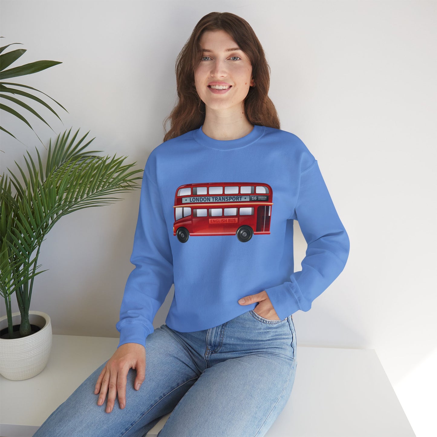 Unisex Heavy Blend™ Crewneck Sweatshirt - Hop On! The British Double-Decker Experience