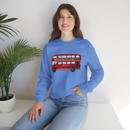 Unisex Heavy Blend™ Crewneck Sweatshirt - Hop On! The British Double-Decker Experience