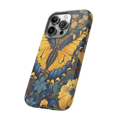 Colorful Butterfly Phone Case, Floral Design, Tough Cases, Protective Cover, Gifts for Nature Lovers, Birthday Present