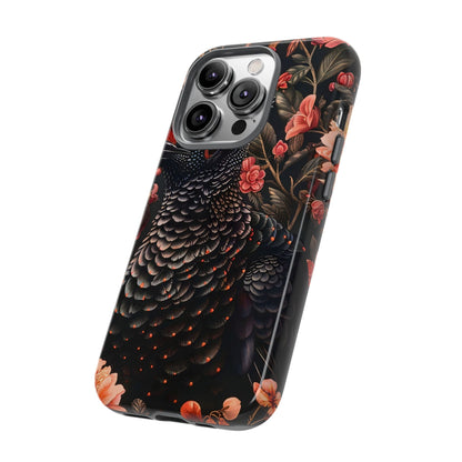 Tough Cases: Floral Design Phone Case, Stylish Protection for Your Phone, Unique Gift for Bird Lovers, Vibrant Floral Art, [...]
