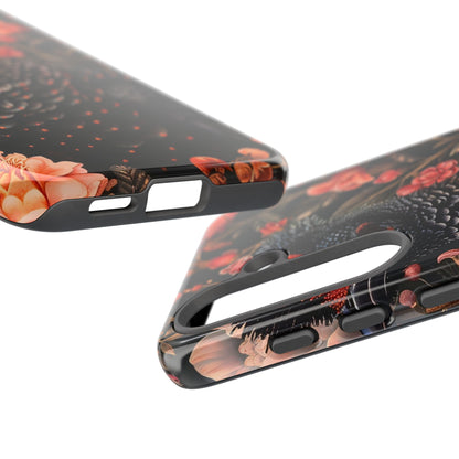 Tough Cases: Floral Design Phone Case, Stylish Protection for Your Phone, Unique Gift for Bird Lovers, Vibrant Floral Art, [...]