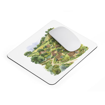 Charming Countryside Mouse Pad, Rustic Decor, Desk Accessory, Eco-Friendly Gift, Home Office Decor, Office Essentials