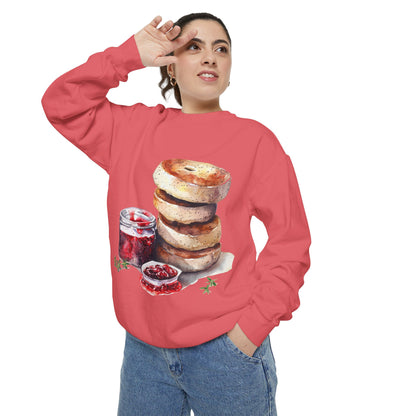 Unisex Garment-Dyed Sweatshirt - Savor the Majesty - Iconic British Royal Foods