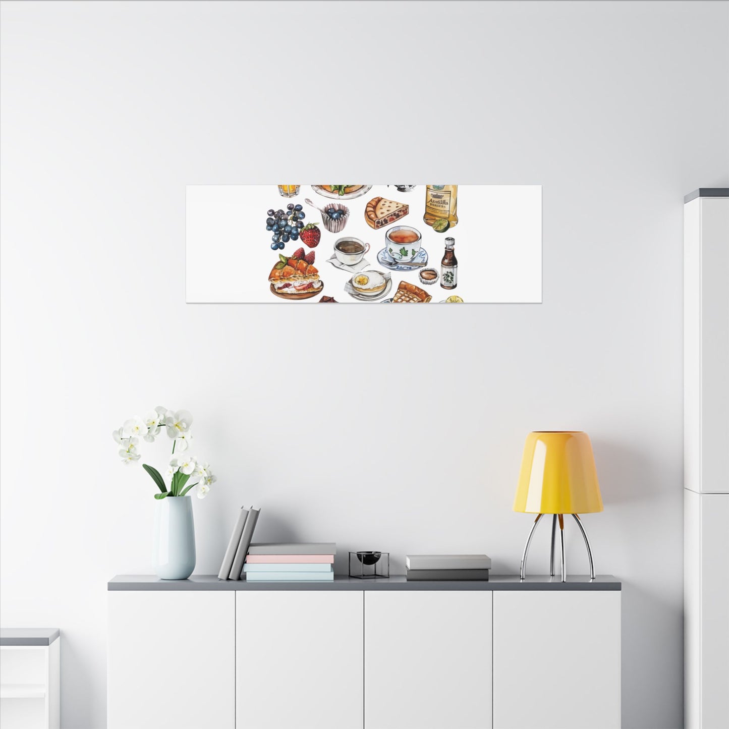 Breakfast Feast Canvas Print, Food Art, Kitchen Decor, Gifting for Food Lovers, Brunch Vibes, Wall Art