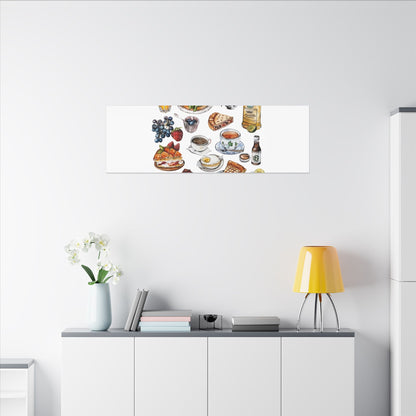 Breakfast Feast Canvas Print, Food Art, Kitchen Decor, Gifting for Food Lovers, Brunch Vibes, Wall Art