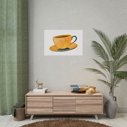Coffee Lovers Rolled Posters, Cute Coffee Art, Kitchen Decor, Coffee Shop Print, Gift for Coffee Enthusiasts