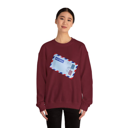 Unisex Heavy Blend™ Crewneck Sweatshirt - Vintage British Air Mail - Classic Postal Design