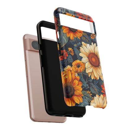 Floral Tough Phone Case | Sunflower Design, iPhone Cover, Protective Case, Gifts for Her, Floral Phone Accessory