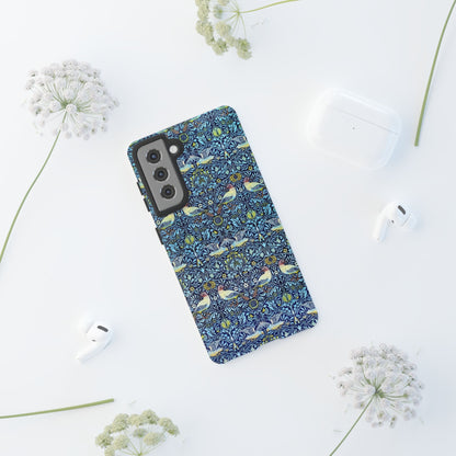 Bird and Floral Pattern Phone Case, Tough Cases, Gift for Nature Lovers, Eco-friendly, Custom Phone Accessories, All-Occasion