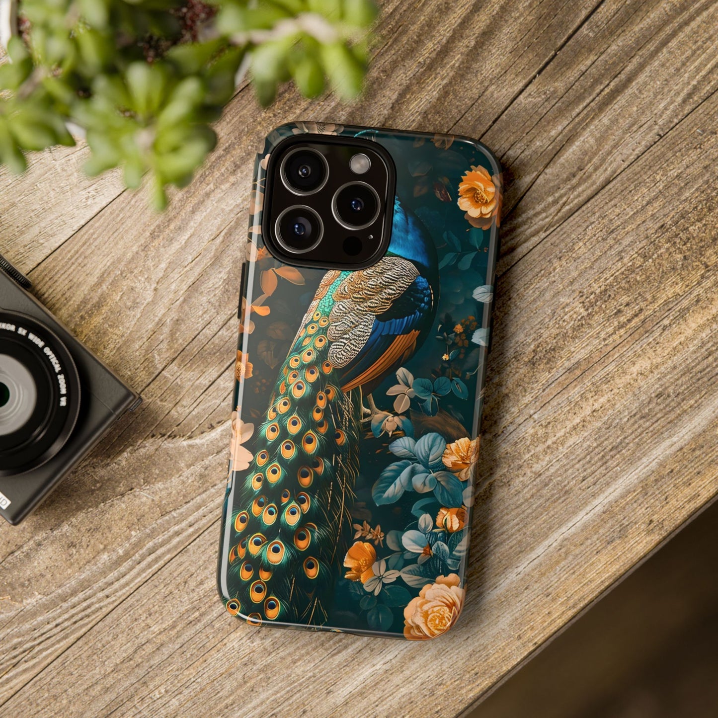 Peacock Phone Case - Elegant Floral Design, Tough Case for Protection, Unique Gift for Nature Lovers, Stylish Accessory, Eco-Friendly