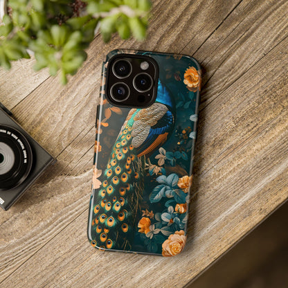 Peacock Phone Case - Elegant Floral Design, Tough Case for Protection, Unique Gift for Nature Lovers, Stylish Accessory, Eco-Friendly