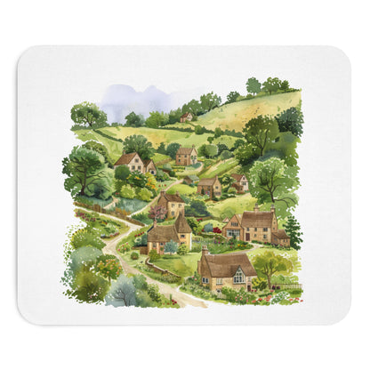 Charming Countryside Mouse Pad, Rustic Decor, Desk Accessory, Eco-Friendly Gift, Home Office Decor, Office Essentials