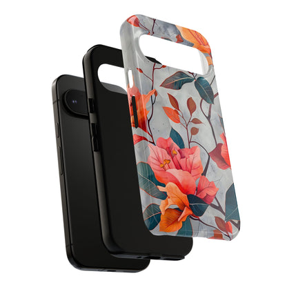 Floral Phone Case, Tough Cases, Flower Power, Gift for Her, Decorative Phone Cover, Trendy Accessories, Everyday Style