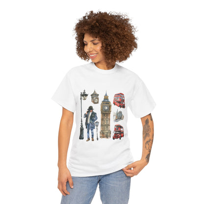 Unisex Heavy Cotton Tee - Classic England - A Collection of Iconic Imagery