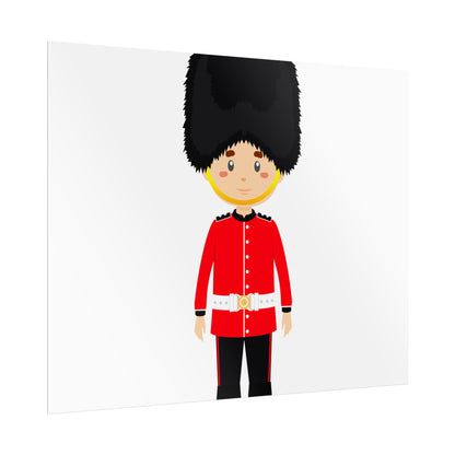 Adorable British Soldier Rolled Posters, Kids Room Decor, Unique Gift, Nursery Art, Educational Wall Art