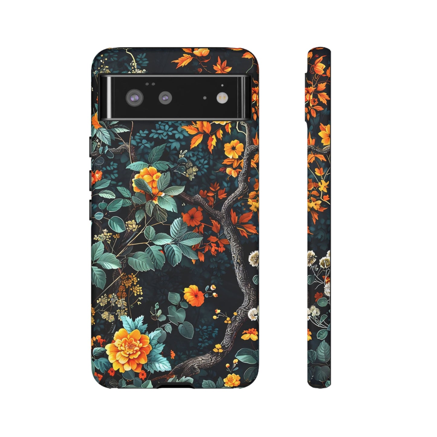 Floral Phone Case | Tough Cases, Protective Cover, Gift for Her, Autumn Vibes, Floral Phone Accessory, Unique Design