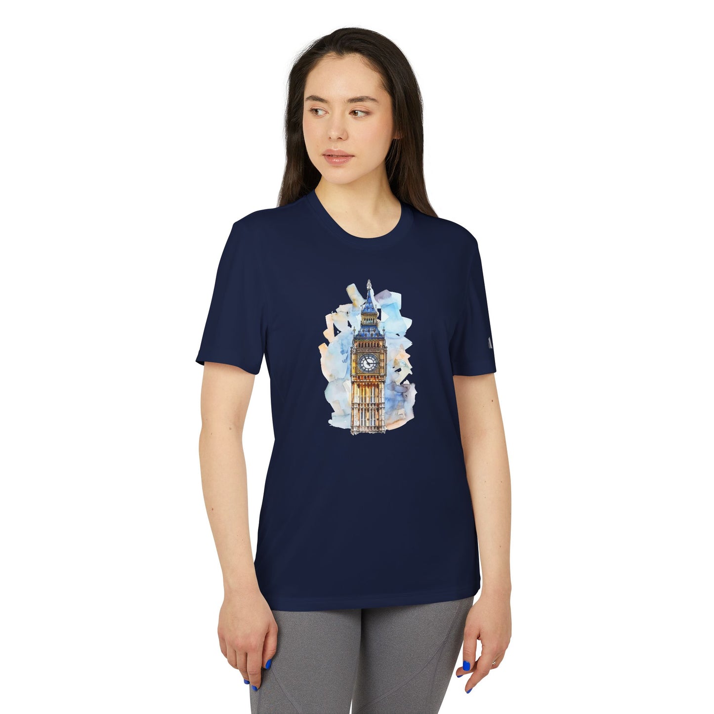 Unisex Adidas Tee for Travelers - London's Big Ben Landmark Painting