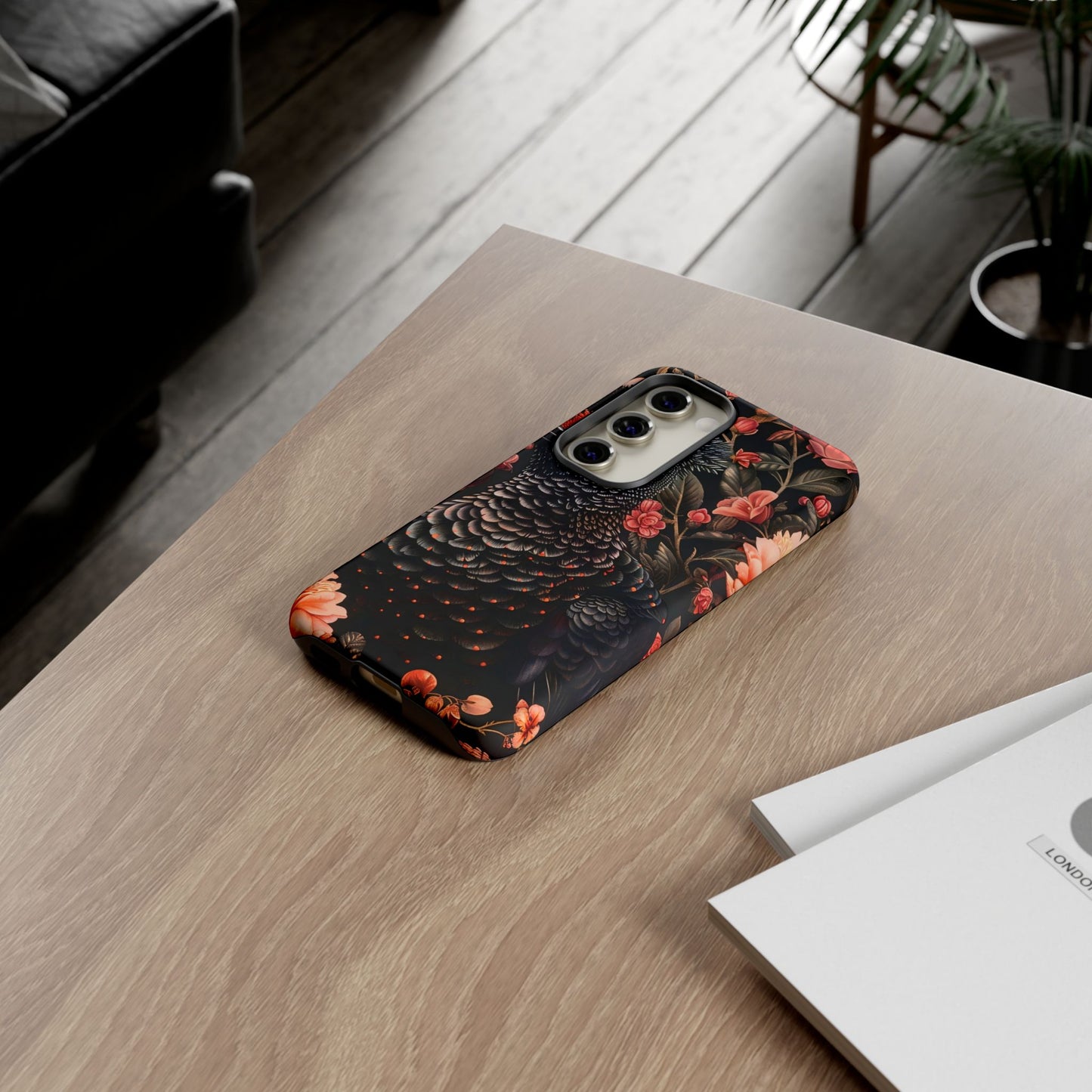 Tough Cases: Floral Design Phone Case, Stylish Protection for Your Phone, Unique Gift for Bird Lovers, Vibrant Floral Art, [...]