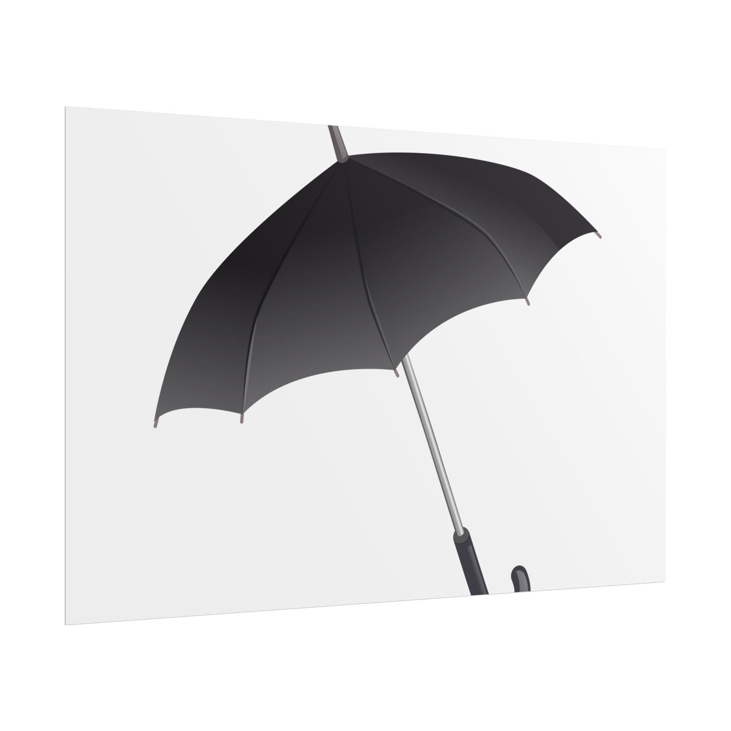 Minimalist Umbrella Wall Art, Chic Home Decor Print, Stylish Poster, Rental Friendly Artwork, Black Umbrella Decor