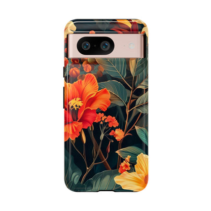 Tough Floral Phone Case | Tropical Vibe, Gift for Nature Lovers, Summer Beach Accessory, Floral Pattern, Trendy Phone Accessories