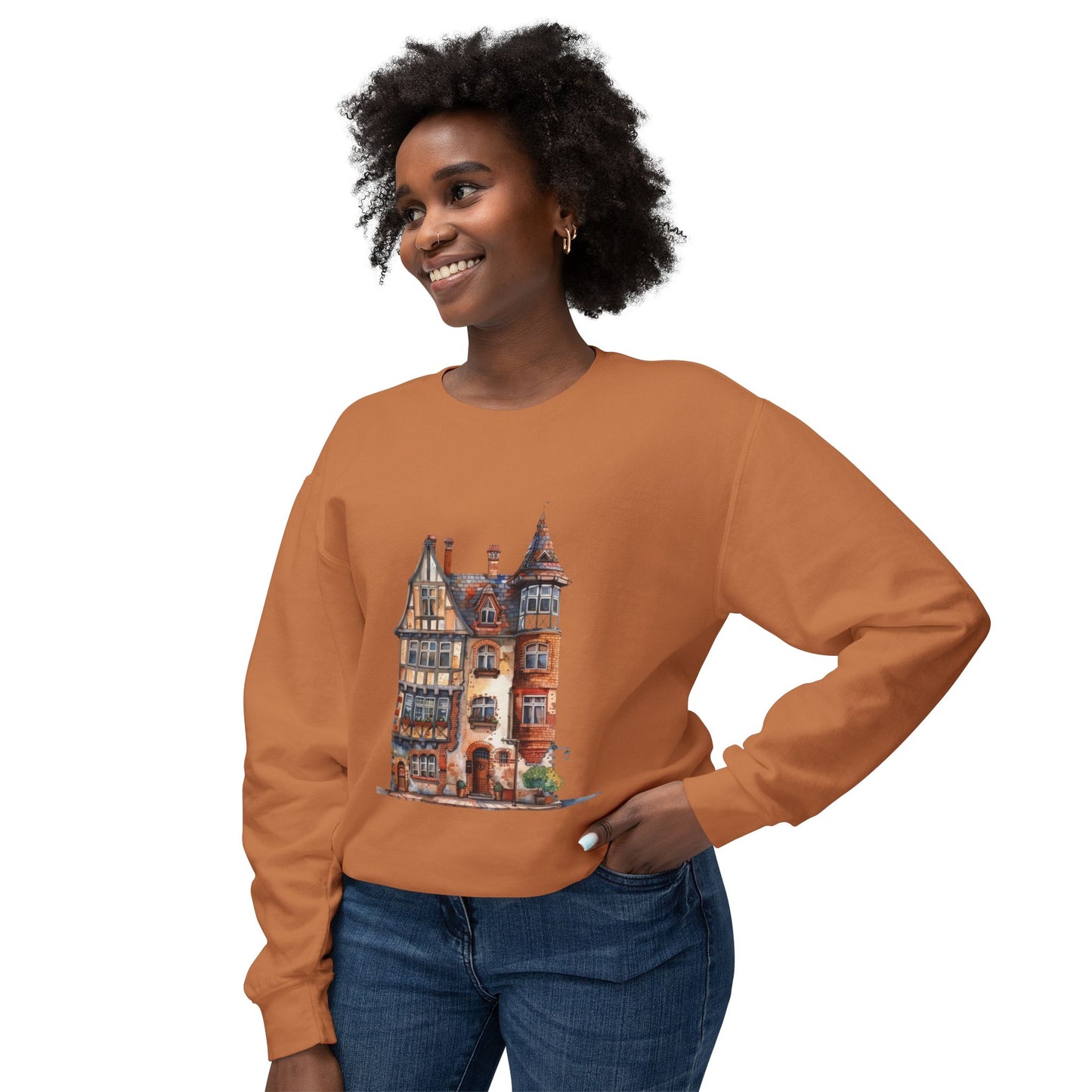 Unisex Lightweight Crewneck Sweatshirt - A Traditional British Home