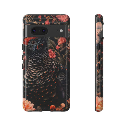 Tough Cases: Floral Design Phone Case, Stylish Protection for Your Phone, Unique Gift for Bird Lovers, Vibrant Floral Art, [...]