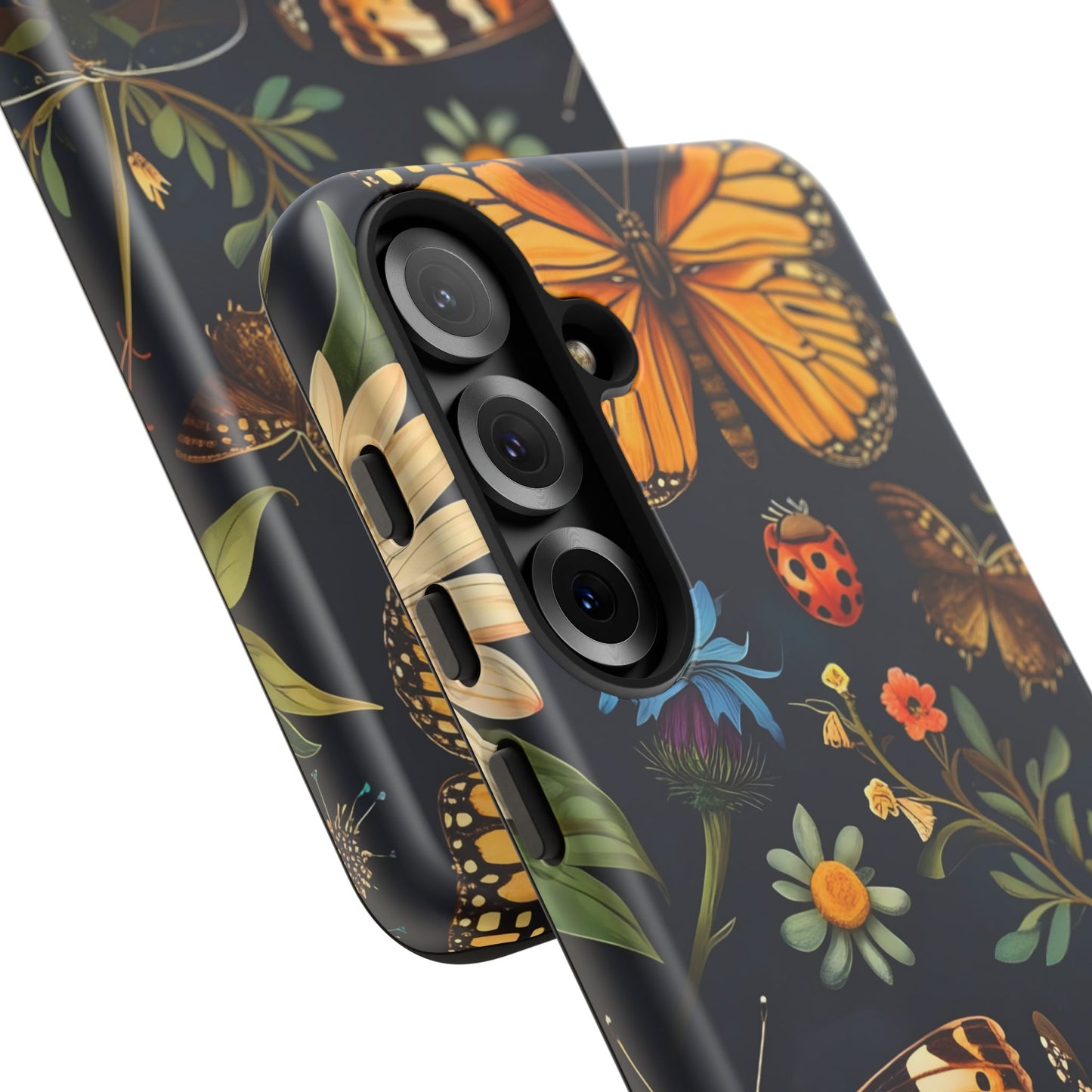 Nature-Inspired Phone Case | Floral Butterfly Design, Tough Phone Cover, Gift for Nature Lovers, Cute Butterfly Case, Home Decor