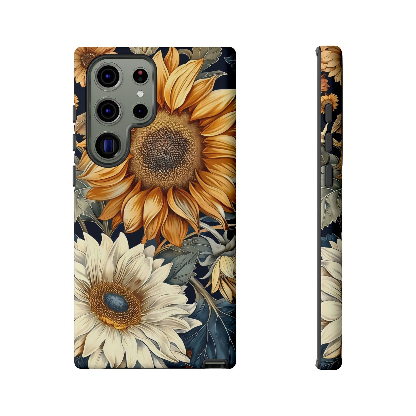 Floral Phone Case for Tough Cases, Sunflower Design, Nature Lover Gift, Birthday Present, Eco-Friendly Accessories, Summer Vibes