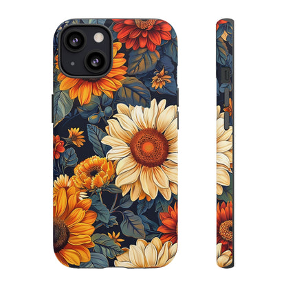 Floral Tough Phone Case | Sunflower Design, iPhone Cover, Protective Case, Gifts for Her, Floral Phone Accessory