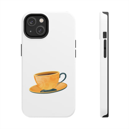 Stylish Tough Phone Case with Coffee Cup Design, Coffee Lover Gift, Phone Accessories for Fall, Cute Phone Cover, Durable Protection