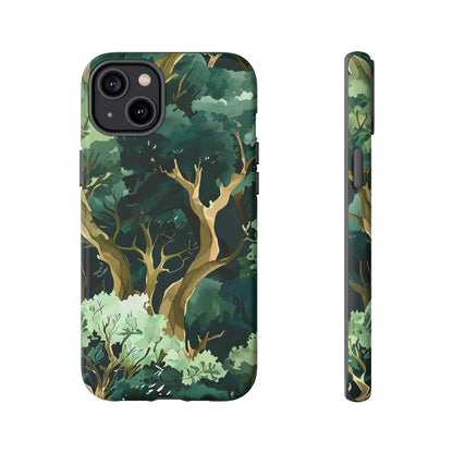 Forest Green Phone Case, Nature-Inspired Tough Cases, Eco-Friendly Gift, Outdoor Lover Accessory, Unique Phone Cover