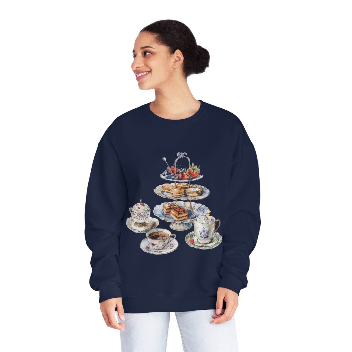Unisex NuBlend® Crewneck Sweatshirt - Royal Treats - British Cuisine with a Regal Twist