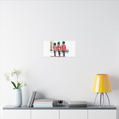 Royal Guards Canvas Print, British Wall Art, Home Decor, Unique Gift, London Culture